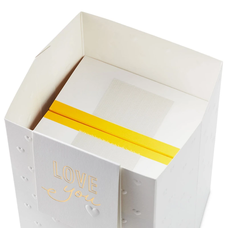 Build-a-Bouquet Love You White Hearts Pop-Up Paper Vase With Mini Card for only USD 4.99 | Hallmark