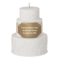 Wedding Cake Ceramic Personalized Ornament, Custom Text for only USD 37.99 | Hallmark