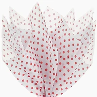 Red Polka Dots on White Tissue Paper, 6 sheets for only USD 1.99 | Hallmark