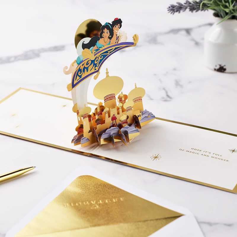 Disney Aladdin Magic Carpet Ride Pop-Up Congratulations Card for only USD 14.99 | Hallmark