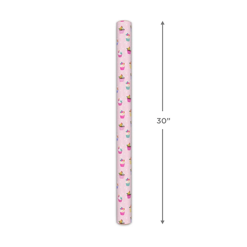 Cupcakes on Pink Wrapping Paper Roll, 20 sq. ft. for only USD 4.99 | Hallmark