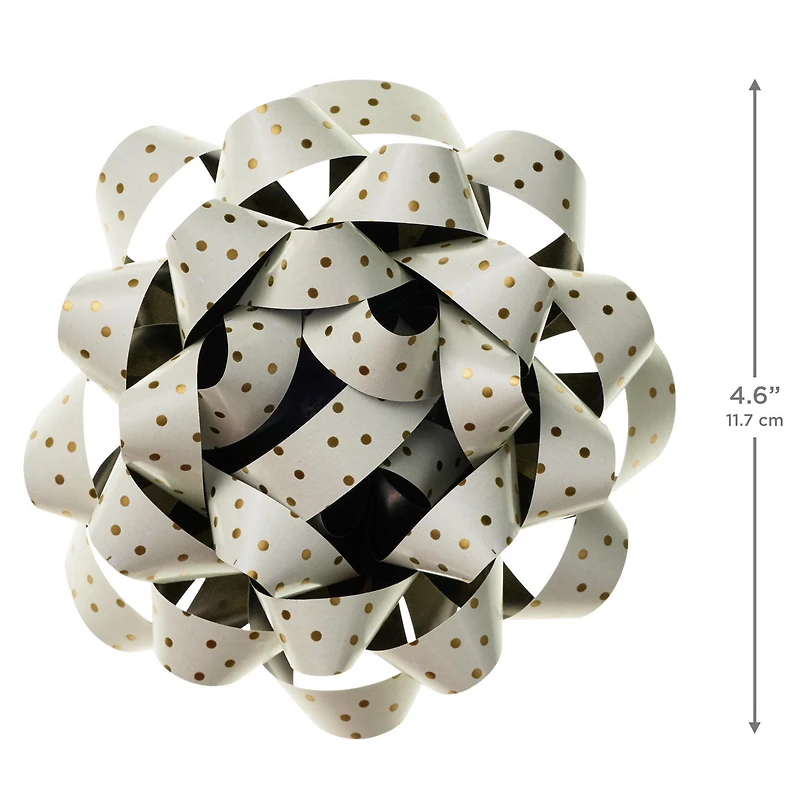 4.6" Gold Dots on Cream Gift Bow for only USD 1.99 | Hallmark