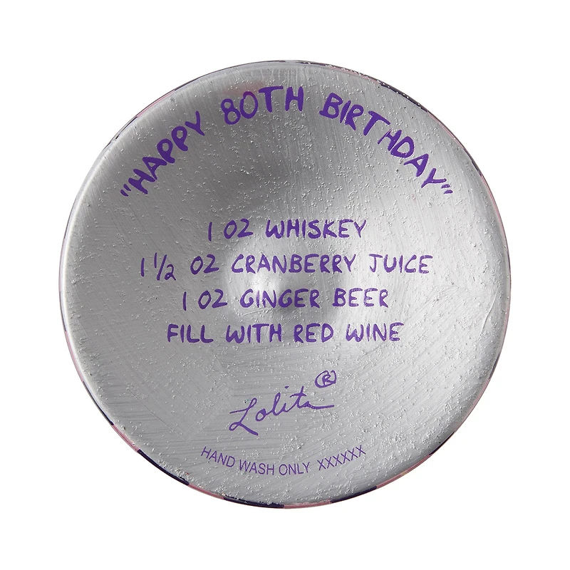 Lolita Happy 80th Birthday Handpainted Wine Glass, 15 oz. for only USD 34.99 | Hallmark