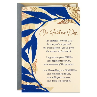 I'm Blessed By Your Example Religious Father's Day Card for only USD 5.99 | Hallmark
