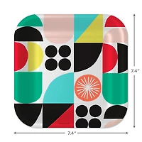 Multicolor Mod Square Dessert Plates, Set of 8 for only USD 3.99 | Hallmark