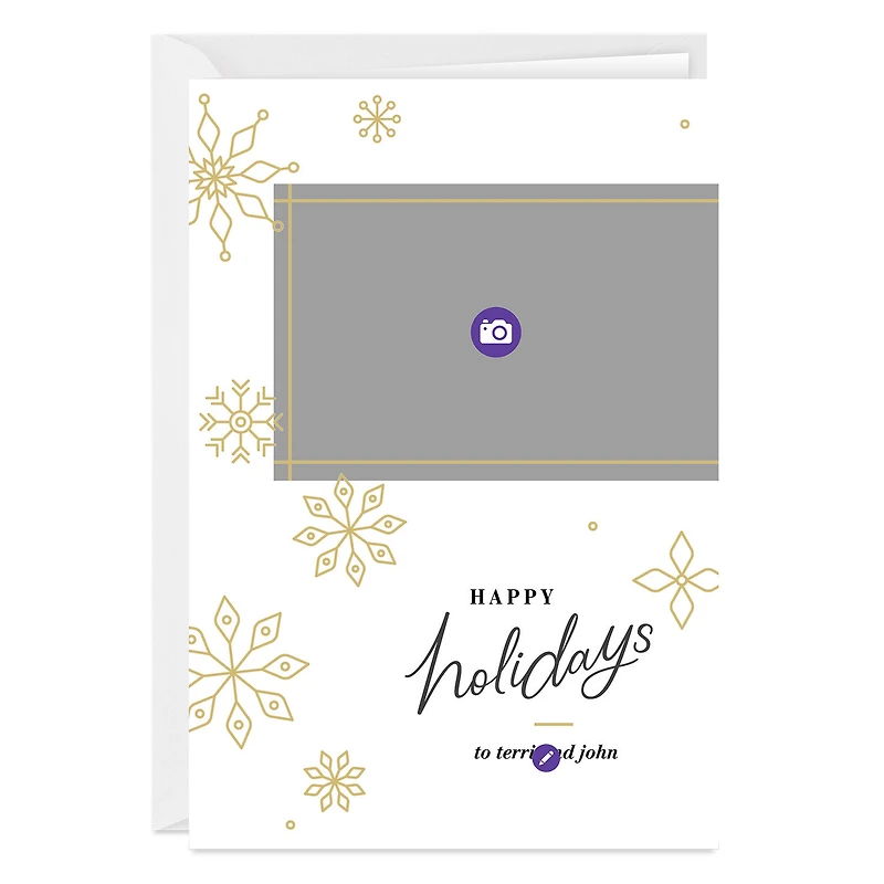 Elegant Snowflakes Custom Holiday Card for only USD 4.99 | Hallmark