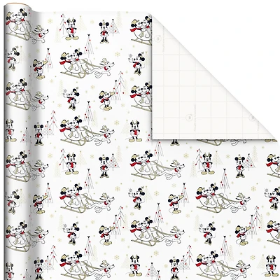 Disney Mickey & Minnie With Pluto Christmas Wrapping Paper, 70 sq. ft. for only USD 9.99 | Hallmark