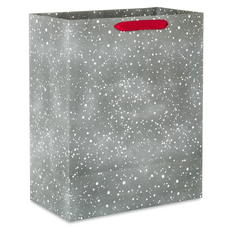 13" Dots of Snow on Gray-Green Large Holiday Gift Bag for only USD 4.49 | Hallmark