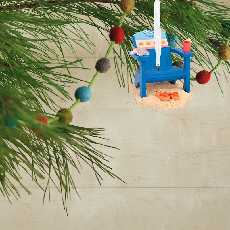 Retired and Happy Beach Chair Hallmark Ornament for only USD 14.99 | Hallmark