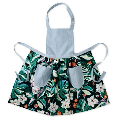 Lacey Chabert Collection Green Floral and Blue Chambray Apron With Pockets for only USD 34.99 | Hallmark