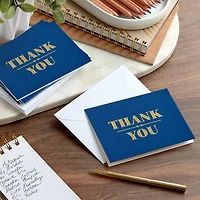 Gold on Navy Blank Thank You Notes, Pack of 10 for only USD 10.49 | Hallmark