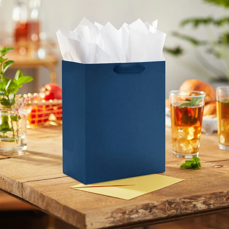9.6" Solid Navy Blue Medium Gift Bag for only USD 3.49 | Hallmark