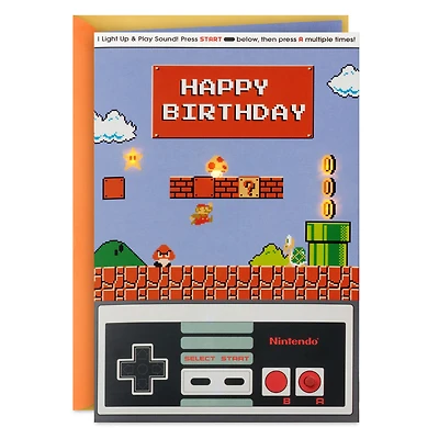 Nintendo Super Mario™ Advance to the Next Level Birthday Card With Light and Sound for only USD 8.59 | Hallmark
