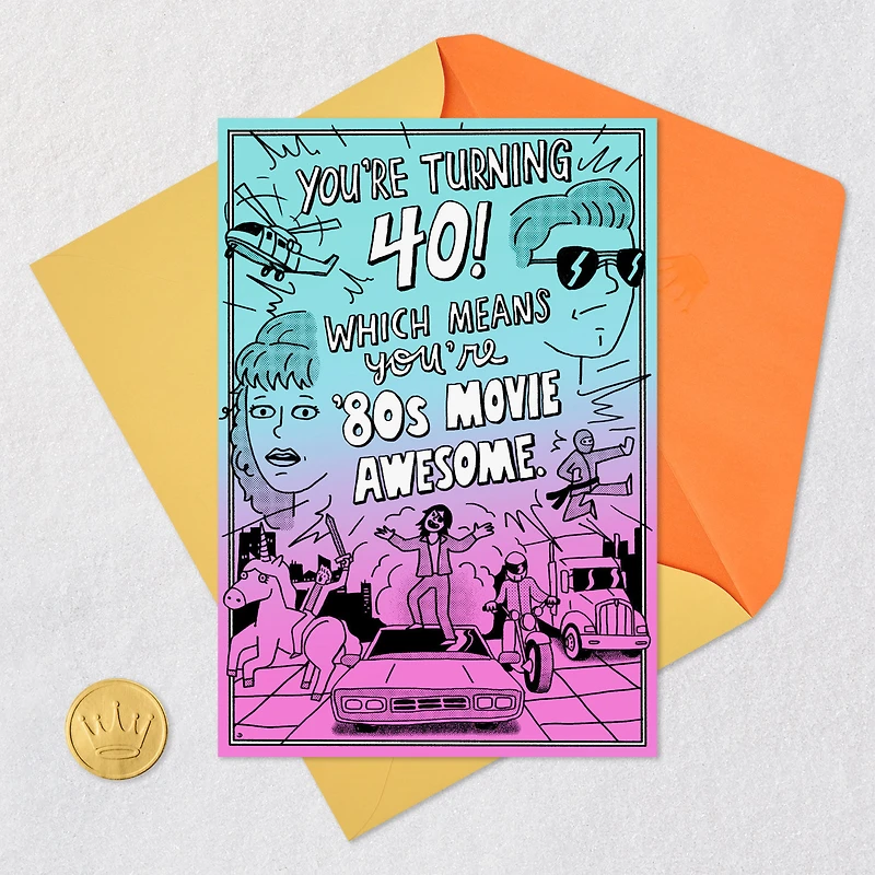 80s Movie Old Funny 40th Birthday Card for only USD 4.49 | Hallmark