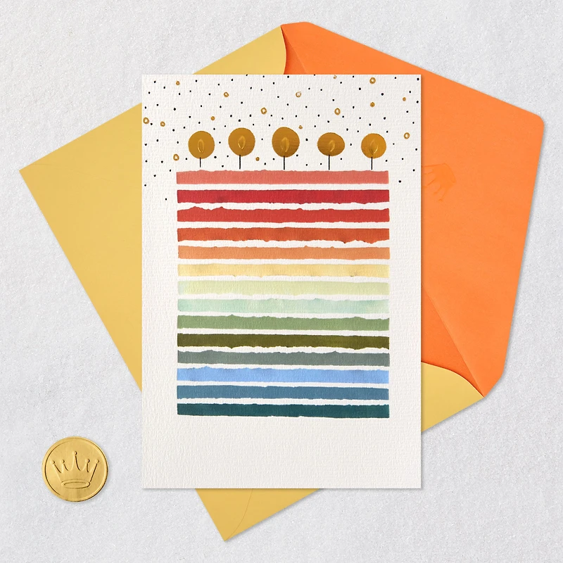 Rainbow Layer Cake Blank Birthday Card for only USD 4.59 | Hallmark