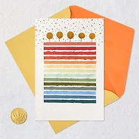 Rainbow Layer Cake Blank Birthday Card for only USD 4.59 | Hallmark