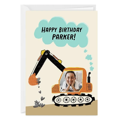 Personalized Construction Theme Photo Card for Kid for only USD 4.99 | Hallmark