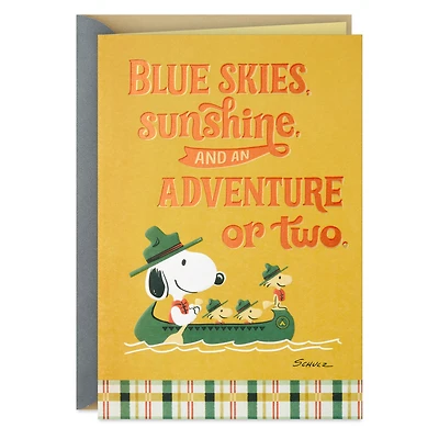 Peanuts® Beagle Scouts Blue Skies and Adventure Birthday Card for only USD 4.59 | Hallmark