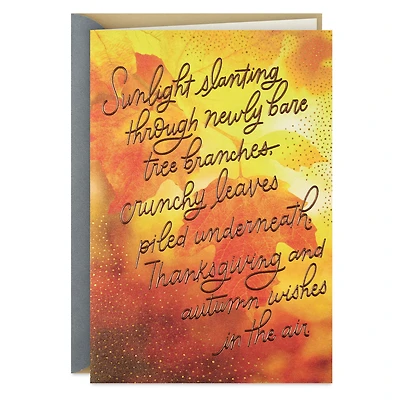 Slanting Sunlight and Crunchy Leaves Thanksgiving Card for only USD 4.59 | Hallmark