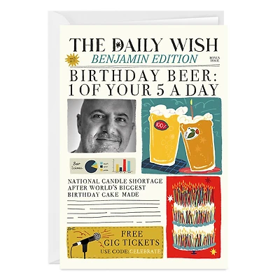 Birthday Beer News Custom Birthday Card for only USD 4.99 | Hallmark