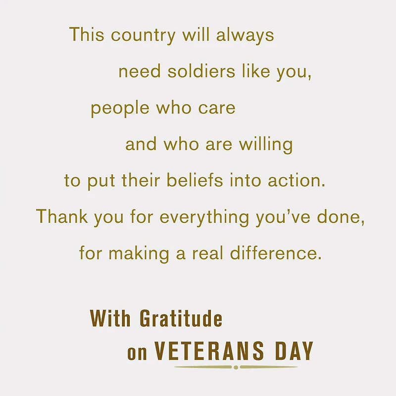 U.S. Army Thank You for Your Service Veterans Day Card for only USD 2.99 | Hallmark