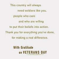 U.S. Army Thank You for Your Service Veterans Day Card for only USD 2.99 | Hallmark