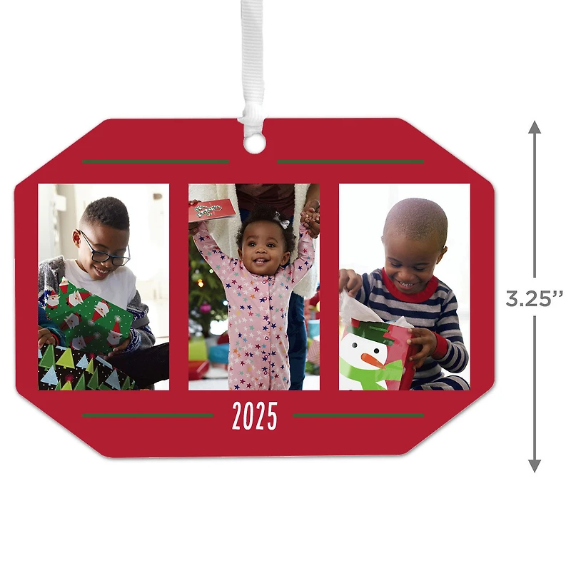 Three-Photo Metal Personalized Ornament, Custom Photo and Text for only USD 17.99 | Hallmark