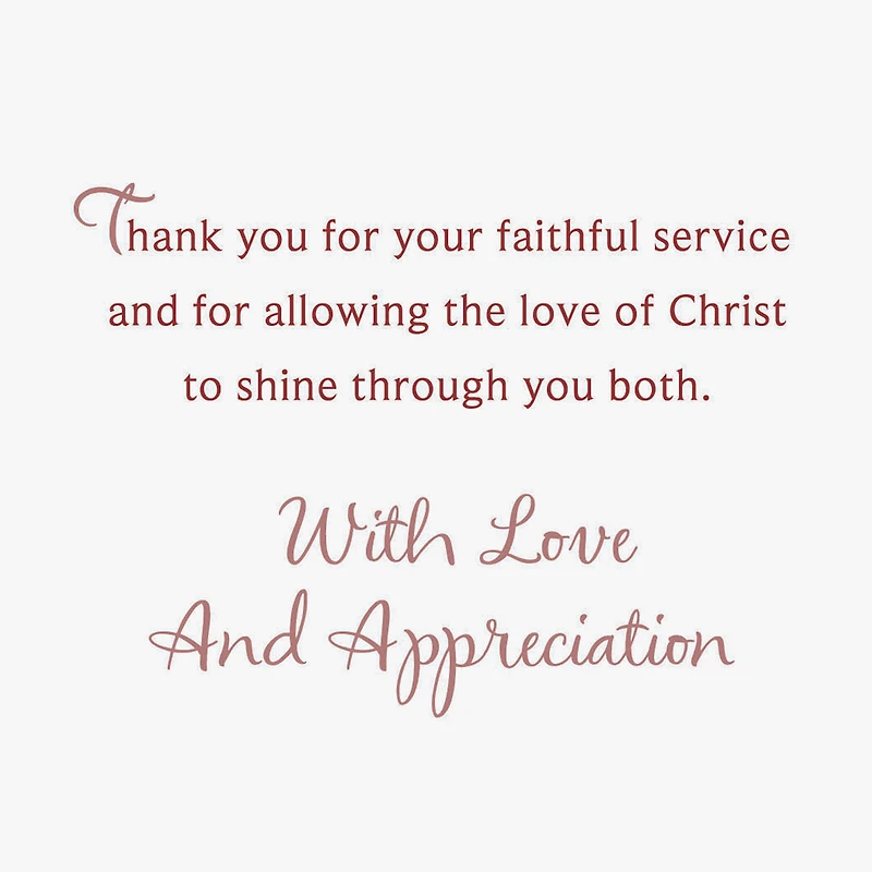 A Blessing for Your Faithful Service Religious Clergy Appreciation Card for Minister and Wife for only USD 2.99 | Hallmark