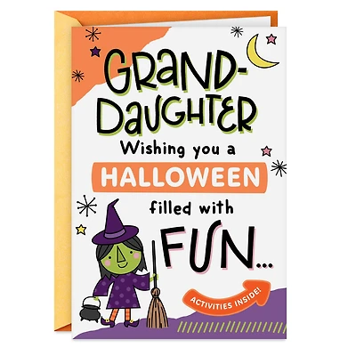 Color the Treats Halloween Card with Activities for Granddaughter for only USD 3.99 | Hallmark
