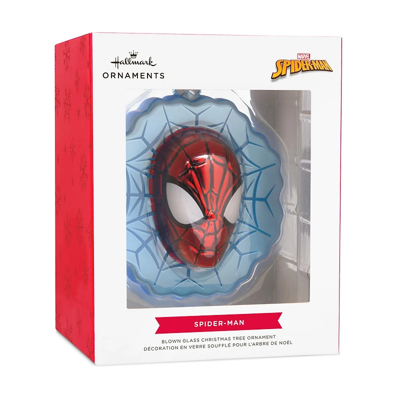 Marvel Spider-Man Face on Web Blown Glass Hallmark Ornament for only USD 11.49 | Hallmark