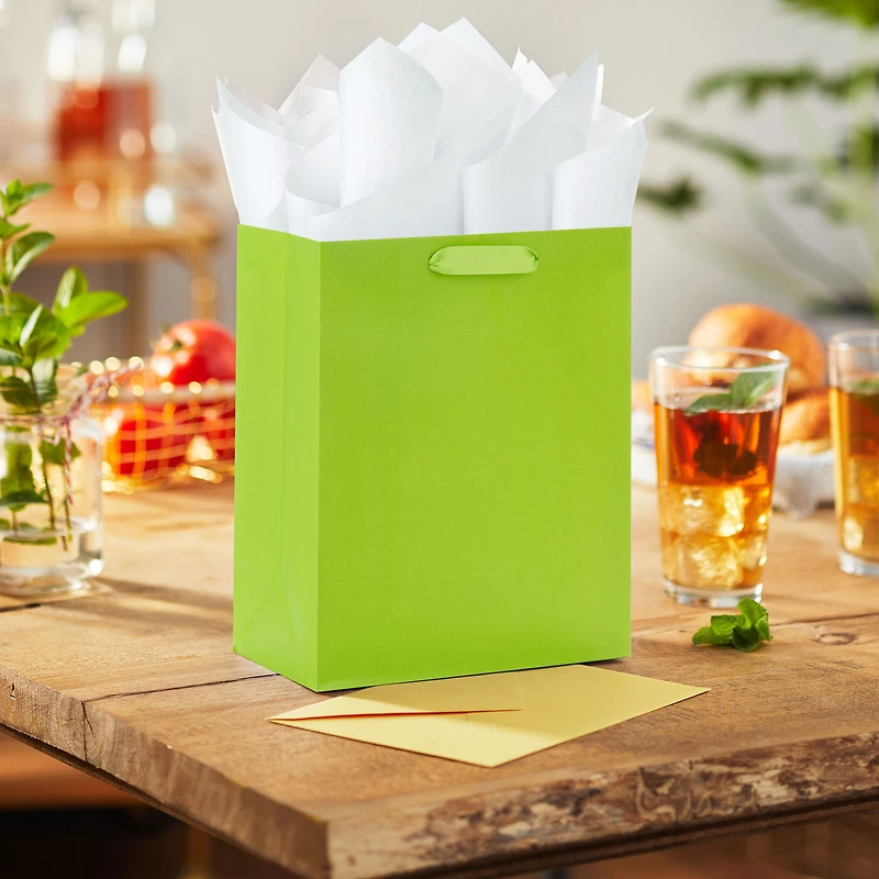 9.6" Solid Lime Green Medium Gift Bag for only USD 3.49 | Hallmark