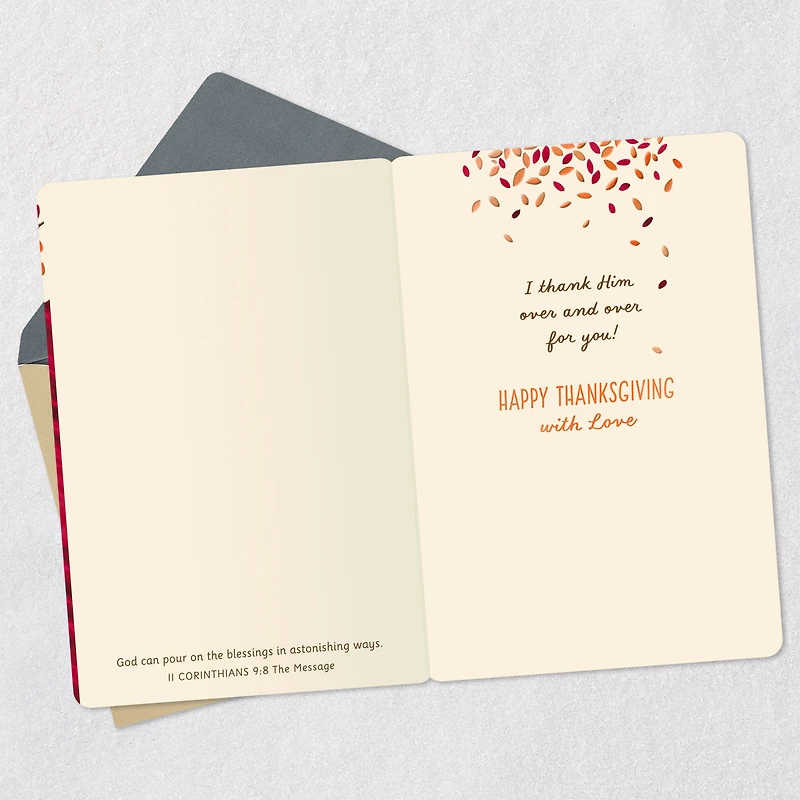 I Thank God Over and Over for You Romantic Religious Thanksgiving Card for only USD 3.99 | Hallmark