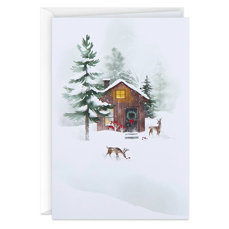 Snowy Cabin and Deer Packaged Christmas Cards, Set of 5 for only USD 5.00 | Hallmark
