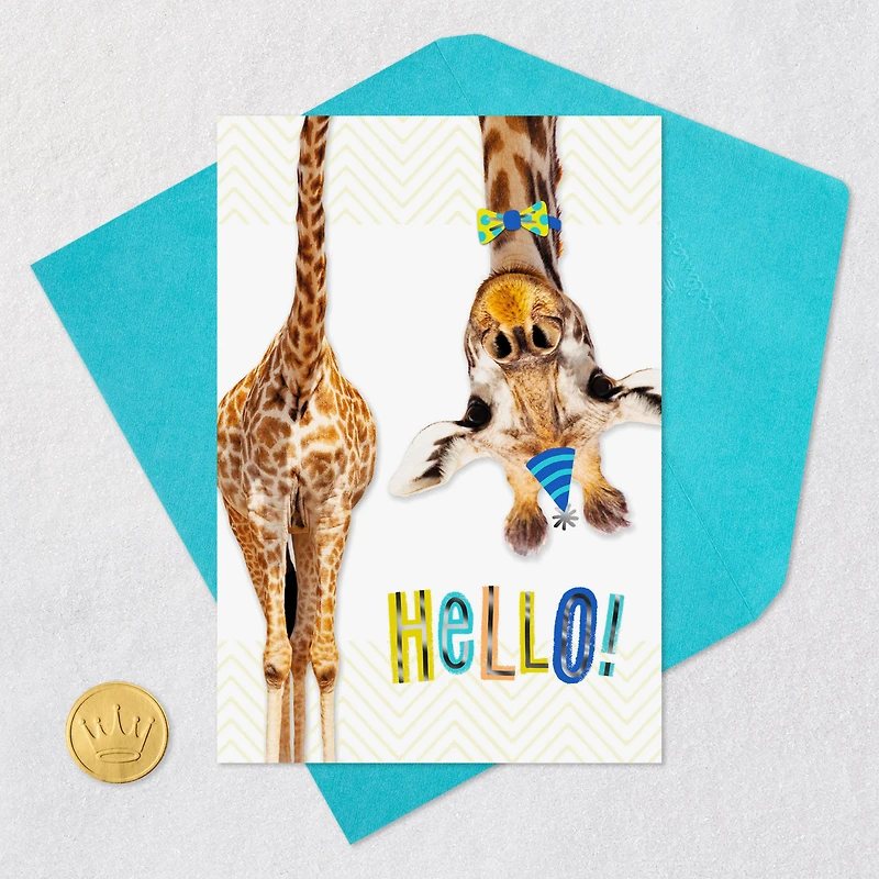 Giraffe in Bow Tie and Party Hat Birthday Card for Kids for only USD 2.50 | Hallmark