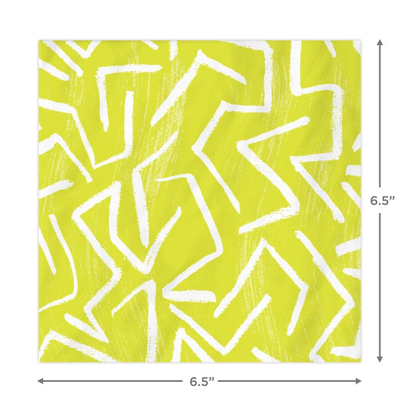 Zig-Zag Stripe on Yellow Dinner Napkins, Pack of 20 for only USD 4.99 | Hallmark