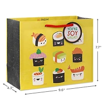 7.7" Sushi Smiles on Yellow Medium Horizontal Gift Bag for only USD 3.49 | Hallmark