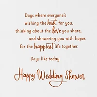 Enjoy the Days to Come Wedding Shower Card for only USD 3.99 | Hallmark