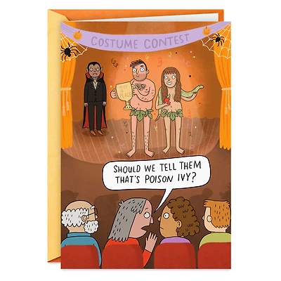 Adam and Eve Poison Ivy Costumes Funny Halloween Card for only USD 3.69 | Hallmark