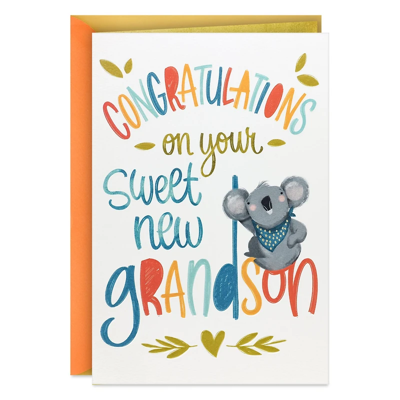 Congratulations on Your Sweet Grandson New Baby Boy Card for Grandparents for only USD 4.99 | Hallmark