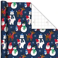 Santa and Friends on Navy Jumbo Christmas Wrapping Paper Roll, 90 sq. ft. for only USD 9.99 | Hallmark