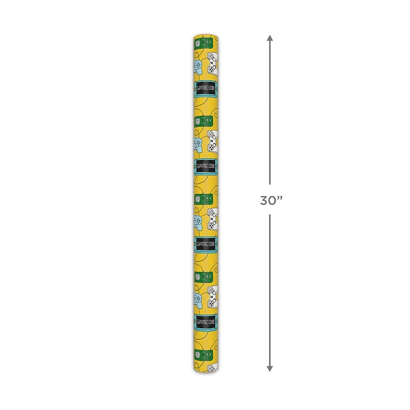 Gaming Gadgets on Yellow Wrapping Paper, 20 sq. ft. for only USD 4.99 | Hallmark