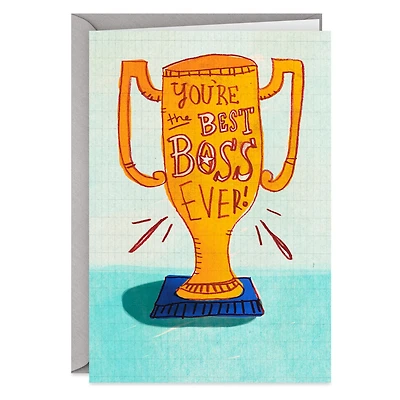 Best Boss Ever Trophy Funny Boss's Day Card for only USD 3.49 | Hallmark