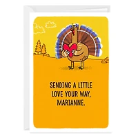 Turkey Sending Love Custom Thanksgiving Card for only USD 4.99 | Hallmark
