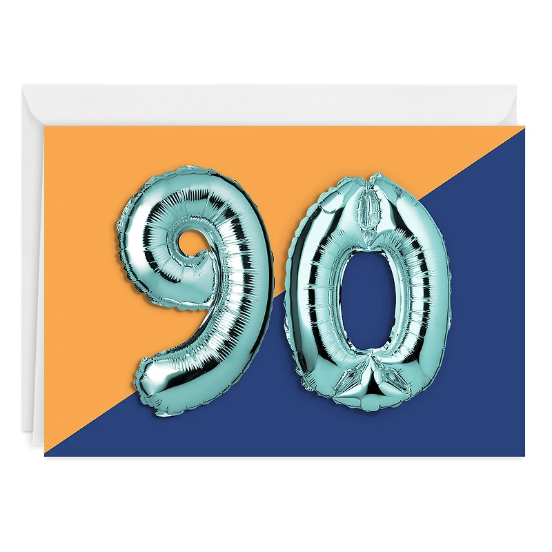 90th Balloons Custom Birthday Card for only USD 4.99 | Hallmark