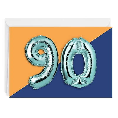 90th Balloons Custom Birthday Card for only USD 4.99 | Hallmark