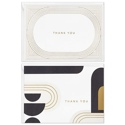 Gold and Black Mod Ovals Assorted Blank Thank You Notes, Pack of 50 for only USD 14.99 | Hallmark