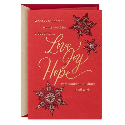 Love, Joy, Hope Christmas Card for Daughter and Husband for only USD 5.59 | Hallmark