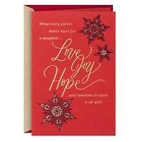 Love, Joy, Hope Christmas Card for Daughter and Husband for only USD 5.59 | Hallmark