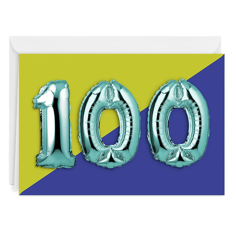 100th Balloons Custom Birthday Card for only USD 4.99 | Hallmark