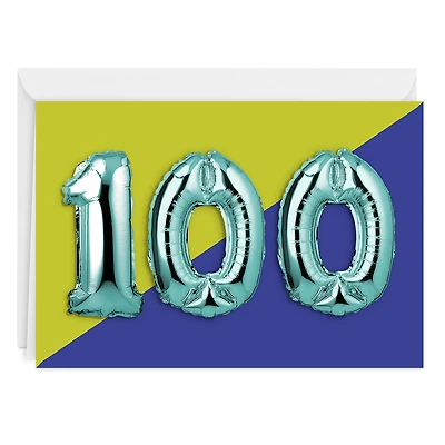 100th Balloons Custom Birthday Card for only USD 4.99 | Hallmark